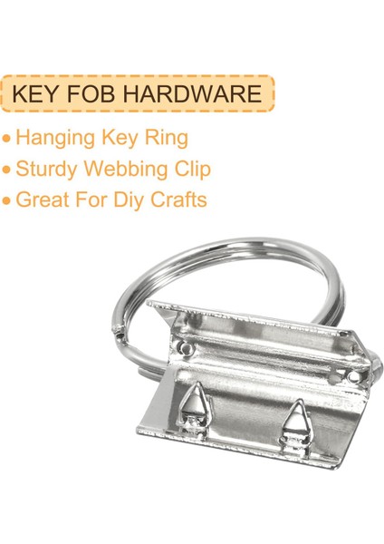 20 Adet Anahtarlık Halkalı Anahtarlık Donanımı Çanta Dokuması Için, Gümüş (Yurt Dışından) indirimleri