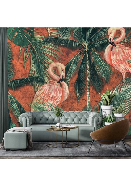 Flamingo Desenli Poster Duvar Kağıdı