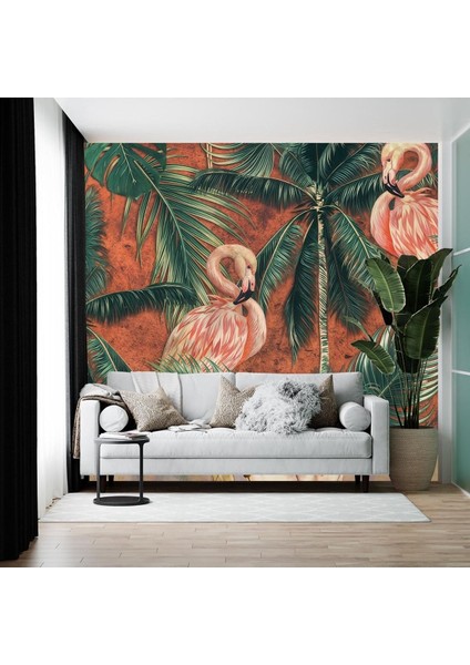 Flamingo Desenli Poster Duvar Kağıdı