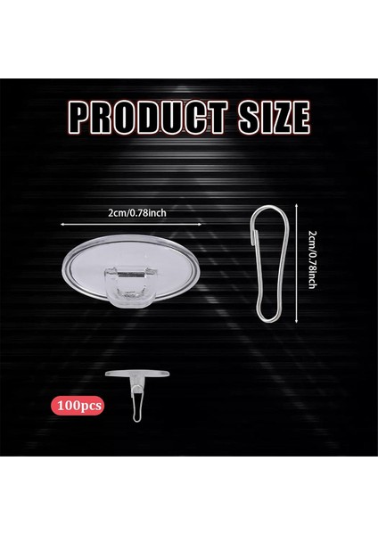 100 Paket Tavan Kancaları Yapışkanlı Çıkarılabilir Duvar Askısı (Yurt Dışından)