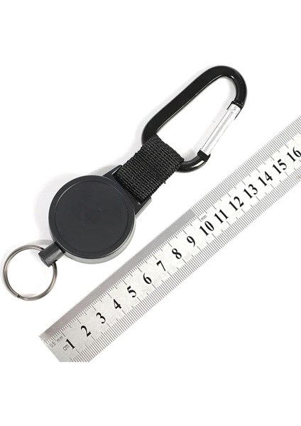 Çelik Tel Tasarımlı Geri Çekilebilir Anahtarlık, Normal Tip (Yurt Dışından)