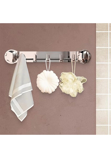 2 Adet Çok Amaçlı Banyo Duvar Kancaları Matkapsız Havlu (Yurt Dışından)