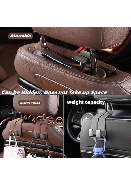2 Adet Koltuk Arkası Çift Kanca Özelleştirilmiş Koltuk Arkası Kancası Araba Için Siyah (Yurt Dışından) fırsatları