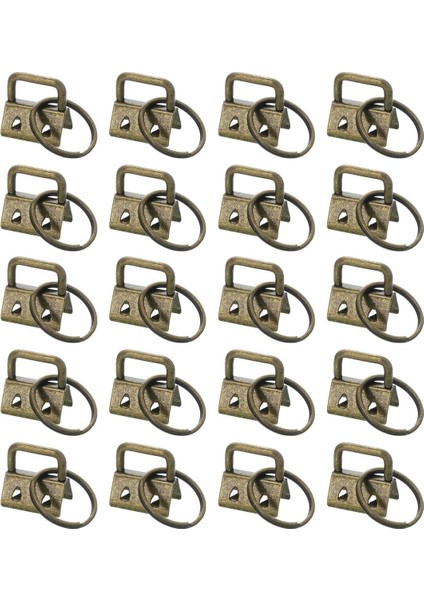 20 Adet Anahtarlık Halkalı Anahtarlık Donanımı Çanta Dokuması Için, Bronz (Yurt Dışından)