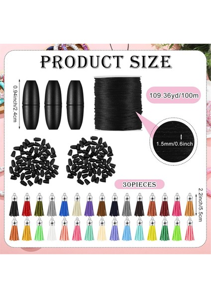 30 Set Silikon Boncuklu Yüzük Yapım Seti (Yurt Dışından)