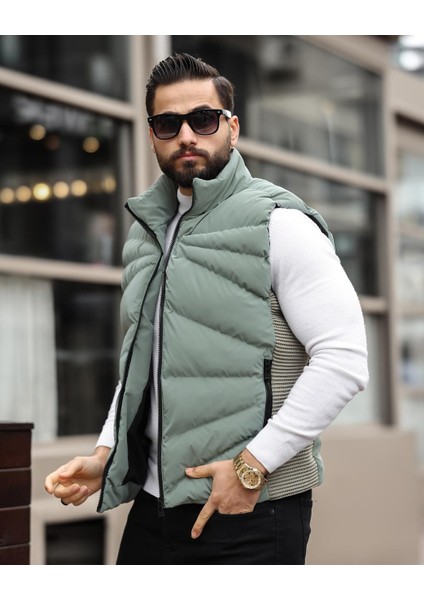 Erkek, Elyaf Dolum Kapitone, Standart-Fit, 3 Cepli, Şişme Yelek USE2419