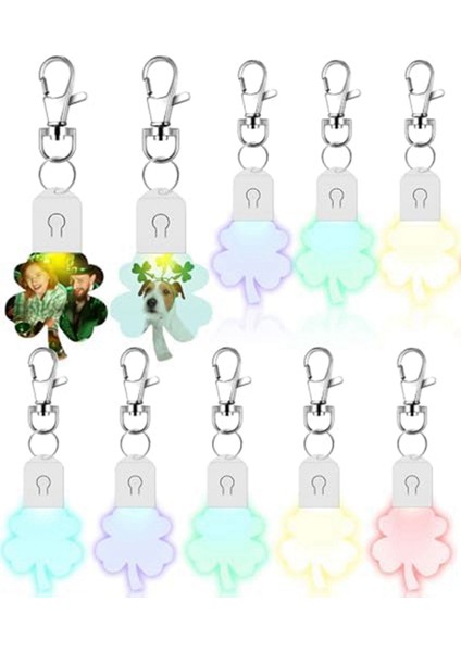 LED Boş Anahtarlık Akrilik Aydınlatmalı Transfer Şanslı Kendin Yap Anahtarlık (Yurt Dışından)