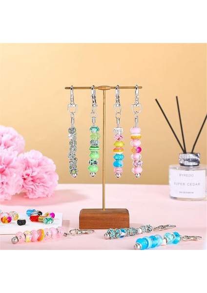 20 Adet Boncuklu Anahtarlık Şeritleri Toplu Boş Gümüş Boncuklu Anahtarlık (Yurt Dışından) fırsatları