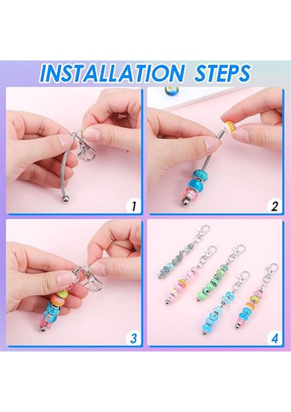 20 Adet Boncuklu Anahtarlık Şeritleri Toplu Boş Gümüş Boncuklu Anahtarlık (Yurt Dışından) indirimleri