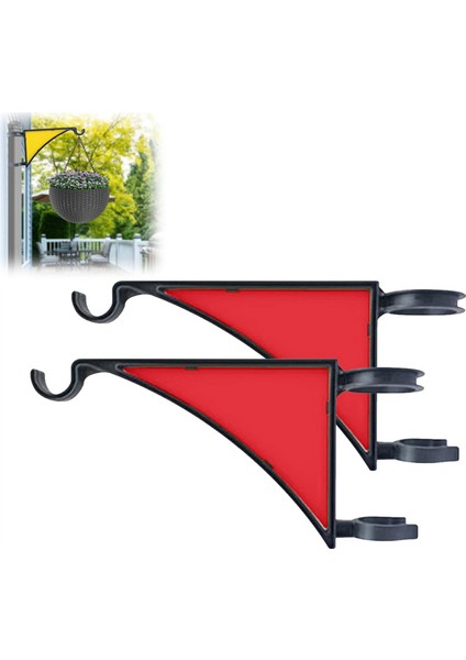 Bitki Askıları, 2 Paket Kuş Yemlikleri Için Çit Direği Askısı Askısı, Kırmızı (Yurt Dışından) modelleri