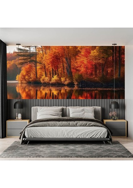 Sonbaharın Suda Yansıması Poster Duvar Kağıdı fiyatları