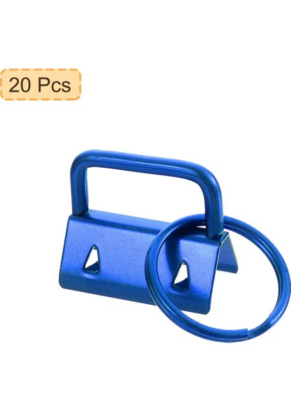 20 Adet Anahtarlık Halkalı Anahtarlık Donanımı Çanta Dokuması Için, Mavi (Yurt Dışından) fırsatları