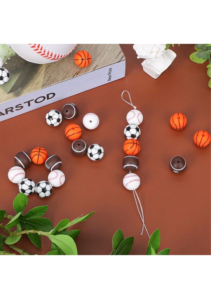 100 Adet Silikon Spor Boncuğu 15MM Dıy Anahtarlıklar Için (Yurt Dışından) modelleri