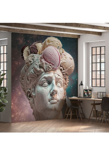 Büstün Kafasında Dondurma Poster Duvar Kağıdı