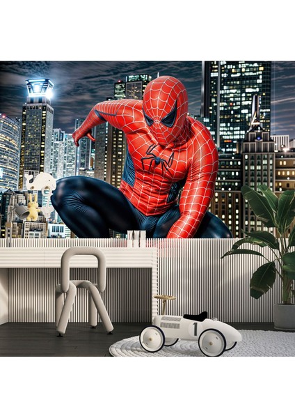 Örümcek Adam Artistlik Poz Vermiş Çocuk Odası Poster Duvar Kağıdı