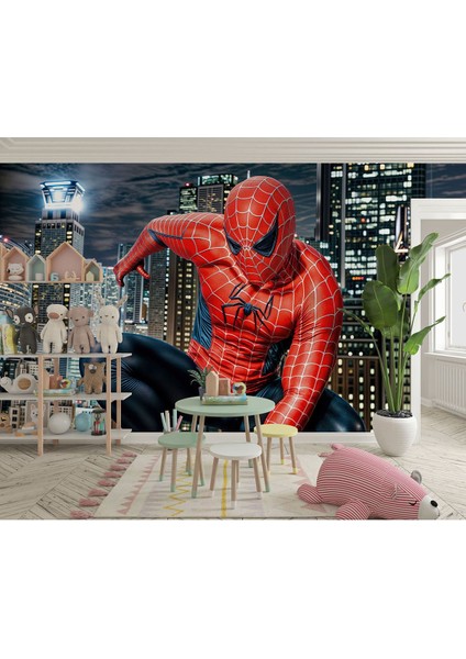 Örümcek Adam Artistlik Poz Vermiş Çocuk Odası Poster Duvar Kağıdı