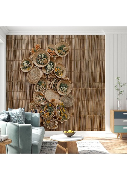 Bitki ve Çiçekli Panel 25 Poster Duvar Kağıdı