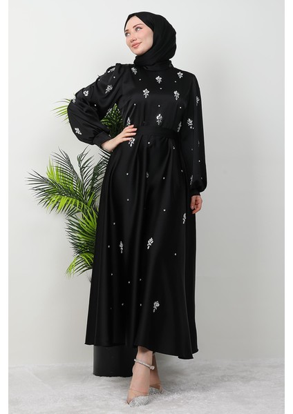 Ada Saten Abiye Siyah modelleri