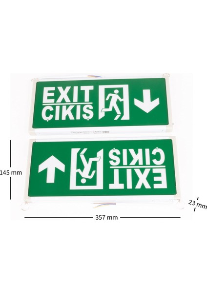 3W Çıkış-Exit LED Armatür - 2 Adet (Aşağı) Hs 4601 fiyatları