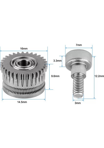 K1/K1C/ENDER3 V3 Ekstruder Yükseltmesi Için Çift Dişli Filament Tahriki (Yurt Dışından)