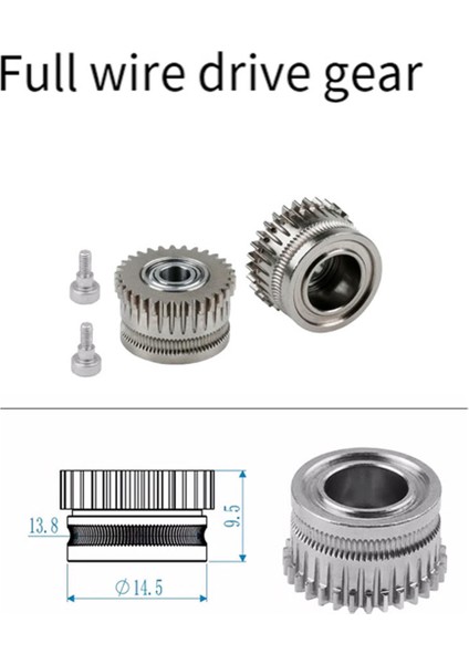 K1/K1C/ENDER3 V3 Ekstruder Yükseltmesi Için Çift Dişli Filament Tahriki (Yurt Dışından)