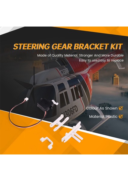Rc Oyuncak Helikopter Yükseltme C138 Direksiyon Dişli Braketi Kiti Era Bell 206 1:33 Parçaları (Yurt Dışından)
