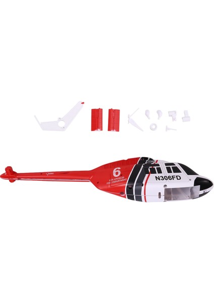 Rc Oyuncak Helikopter Yükseltme C138 Gövde Kabuk Kiti Era Bell 206 1:33 Parçaları Kırmızı (Yurt Dışından)
