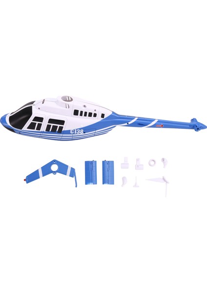 Rc Oyuncak Helikopter Yükseltme C138 Gövde Kabuk Kiti Era Bell 206 1:33 Parçaları Mavi (Yurt Dışından)