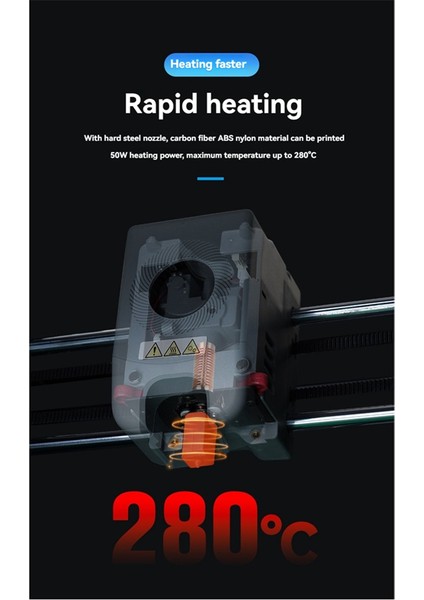 Adventurer 5m Serisi Hotend 0.4mm Yüksek Hızlı Nozullar AD5M Sıcak Uç Ekstruder 3D Yazıcı Aksesuarları (Yurt Dışından)