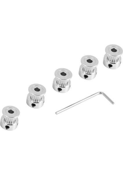 5 Adet Alüminyum Triger Kayışı Kasnağı 20 Diş Delik 5mm Genişlik 6mm ve Reprap 3D Yazıcı Prusa I3 Için Anahtar (Yurt Dışından) fiyatları
