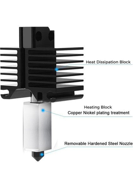 Bambu X1C/PIP Ekstruder 2.0 Sertleştirilmiş Çelik Sıcak Uç Serisi Için 3D Yazıcı Aksesuarları (Yurt Dışından)