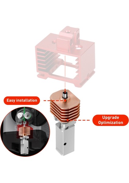 P1S X1 V3.0 Yükseltme Için Hotend Bambu Titanyum Alaşımlı Yüksek Sıcaklık Baskısı (Yurt Dışından)