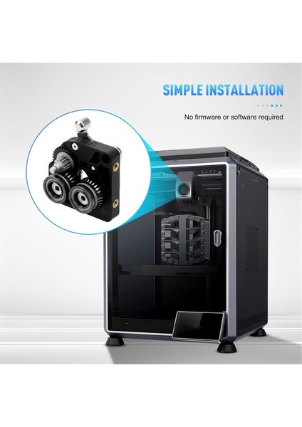 K1/K1C/K1 Max/ender3/v3 Plus V3 Upgrade 3.0 Sertleştirilmiş Çelik Için 3D Yazıcı Çift Dişli Ekstruder Kiti (Yurt Dışından)