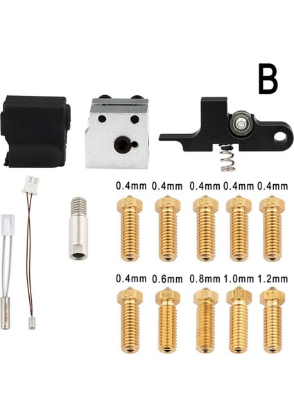 X1 Genius Için Silikon Çorap, Isıtma Borusu, Termistör ve Boğaz Ekstrüderli 3D Yazıcı Hotend Kiti B (Yurt Dışından) fiyatları