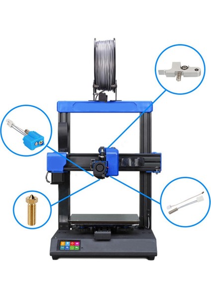 X1/genıus Nozul, Isı Kesici, Isıtıcı Bloğu, Termistör Için 3D Yazıcı Ekstruder Hotend Kiti (Yurt Dışından)
