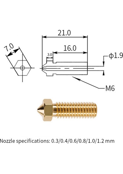X1/genıus Nozul, Isı Kesici, Isıtıcı Bloğu, Termistör Için 3D Yazıcı Ekstruder Hotend Kiti (Yurt Dışından)