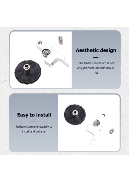 Genius X1 Silver Için 66 Dişli Besleyici Parçaları ile Ekstruder Tembel Kolu ve Dişlisi (Yurt Dışından)