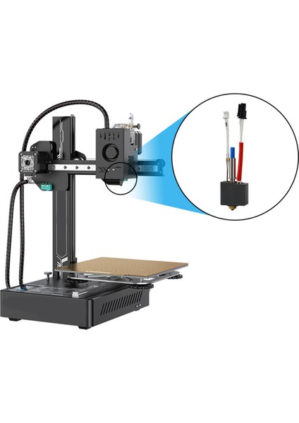 24V 60W Hotend Kiti Termistör Isıtıcı Boğazı KP3S V1 Ekstruder Sıcak Ucu 0.4mm Pirinç Nozul (Yurt Dışından)
