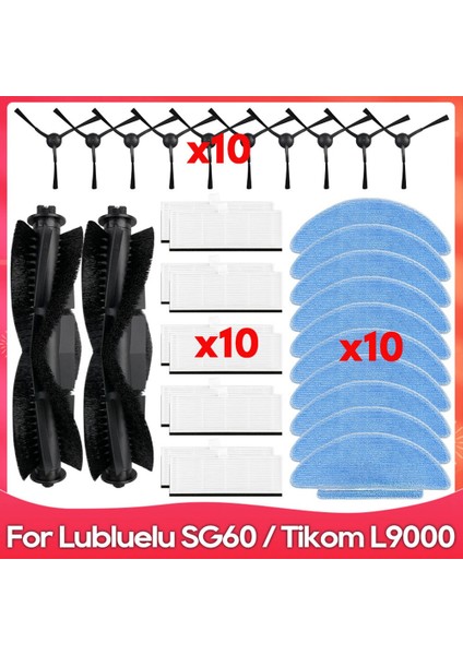 SG60 / SL60 SL60D SL61 L9000 Vakum Parçaları Aksesuarları Silindir Yan Fırça Hepa Filtre Paspas Bezi (Yurt Dışından)