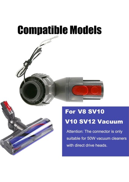 V8 V10 SV10 SV12 Temizleyici Bağlantısı Yedek Parçası Için 50W Doğrudan Tahrikli Emiş Vakum Konnektörü (Yurt Dışından)