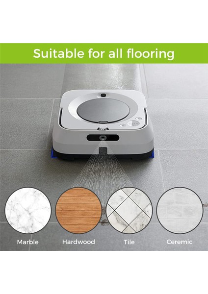 M6 Serisi Ultimate Robot Mop Için 4 Adet Mop Pedi Aksesuarları, Yıkanabilir ve Tekrar Kullanılabilir Islak Paspas Pedleri (Yurt Dışından)