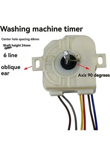 6 Hatlı Eğik Kulak Yıkama Makinesizamanlayıcı 68MM Merkez Delik Mesafesi (Yurt Dışından)