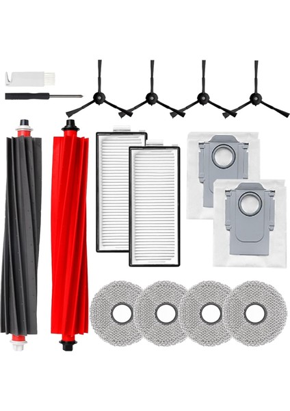Qrevo Master Robot Süpürge Ana Yan Fırçalar Hepa Filtreler Paspas Bezi Toz Torbaları Yedek Parçaları (Yurt Dışından)