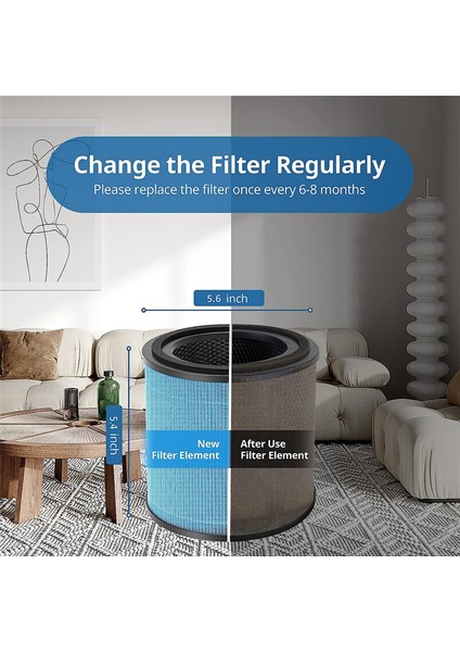 Aırto Için Hava Temizleyici Yedek Filtresi, 4 Aşamalı True Hepa Filtre (Yurt Dışından) indirimleri
