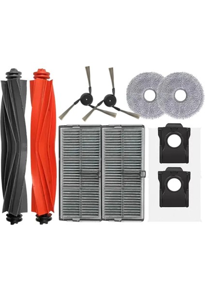 X40 Pro Ultra Robot Süpürge Ana Yan Fırça Hepa Filtre Paspas Bezi Toz Torbaları Yedek Parçaları (Yurt Dışından)