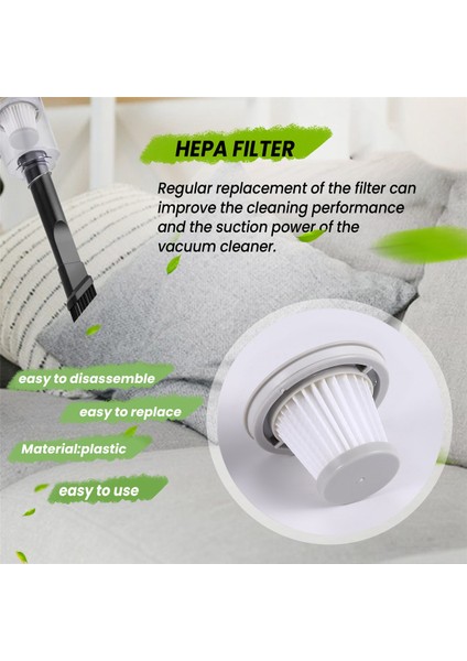 2 Adet Hepa Filtresi Handy Elektrikli Süpürge Ev Araba Mini Kablosuz Yıkanabilir Yedek Parça Aksesuarları (Yurt Dışından) fırsatları