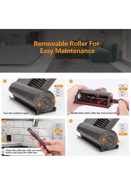 V7 V8 V10 V11 V15 Kablosuz Dikey Elektrikli Süpürgeler Yatak Kanepe Halı Araba Derinlemesine Temizlik Için Mini Fırça Aracı (Yurt Dışından) indirimleri