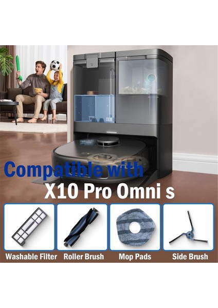 X10 Pro Omni Için, Ana Yan Fırçalar Hepa Filtreler Paspas Bezleri Vakum Yedek Parçaları Aksesuarlar (Yurt Dışından)
