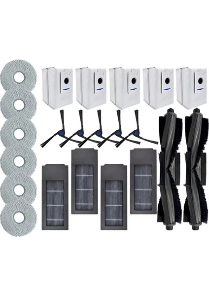 X2 Omni/ Pro/ Robot Vakum Aksesuarları Silindir Ana Yan Fırça Filtre Paspas Bezi Toz Torbası Parçaları (Yurt Dışından)