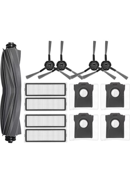 S10 Plus Yedek Ana Yan Fırça Hepa Filtre Toz Torbası Yedek Parça Aksesuarları (Yurt Dışından)